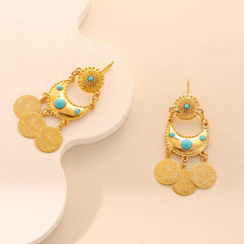 Ethnic Fashion Co In - KDE 여성용 아랍 럭셔리 금화 프린지