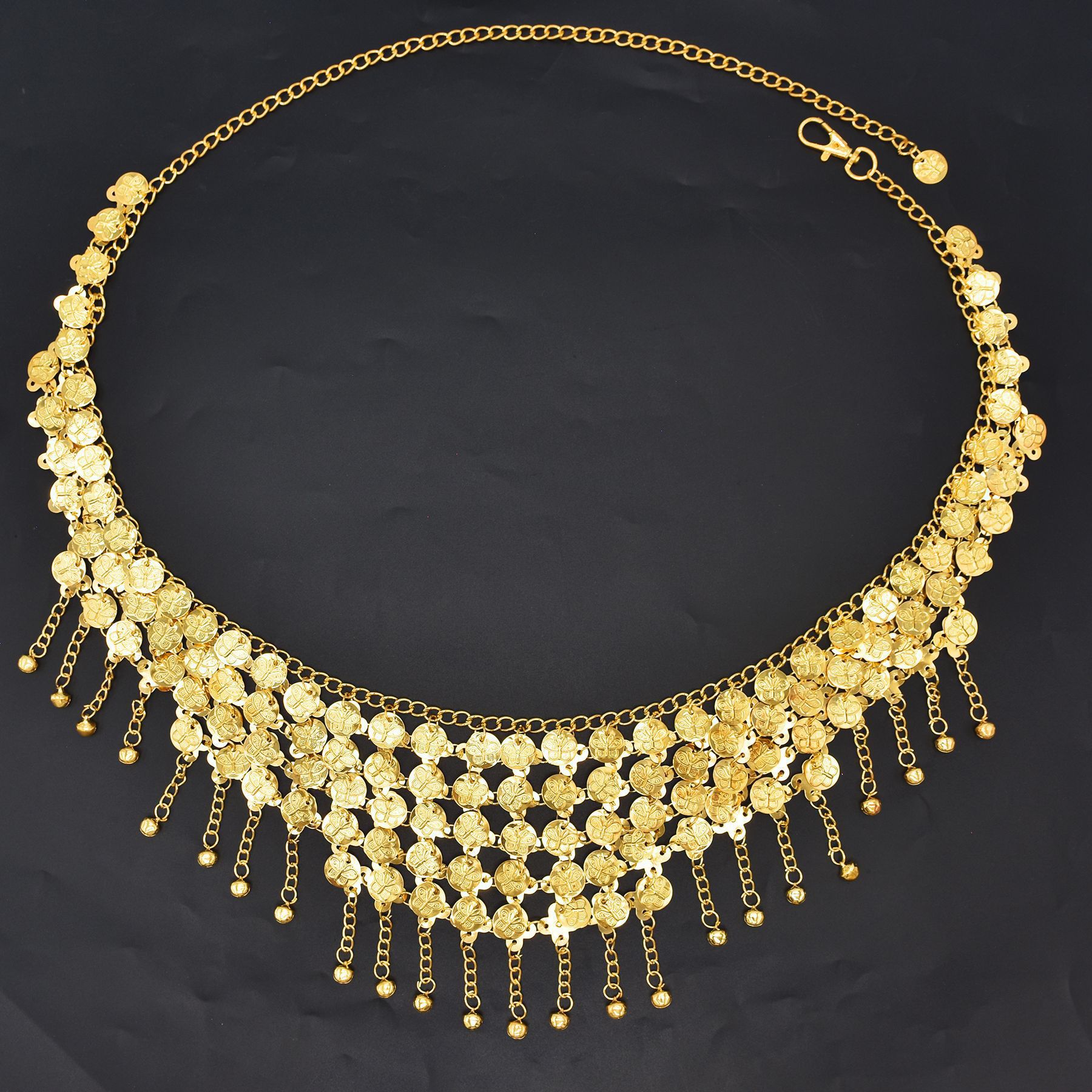 Ethnic Fashion Co In - 여성용 합금 동전 술 허리 체인,