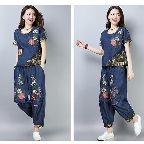 New Ethnic Fashion - 에스닉 스타일 플러스 사이즈 여성 정장