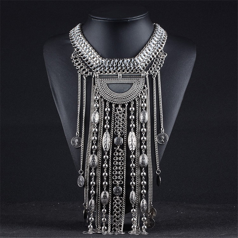 Ethnic Fashion Co In - 여성용 맥시 롱 태슬 스테이트먼트 목걸이,