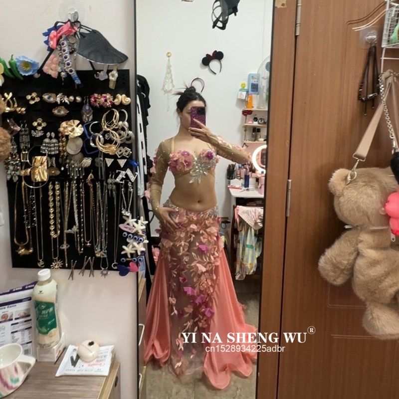 맞춤형 벨리댄스 의상 공연 의상 롱 스커트 섹시 슈트  - Ethnic Fashion India 리뷰 및 가격