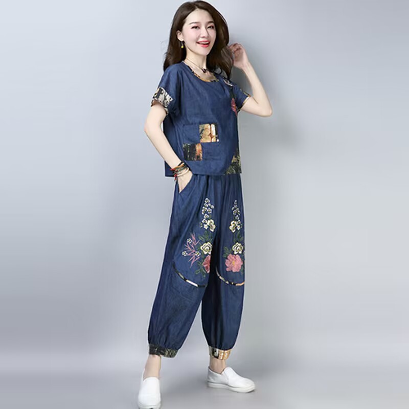에스닉 스타일 플러스 사이즈 여성 정장 여름 신상 스플 - New Ethnic Fashion 리뷰 및 가격