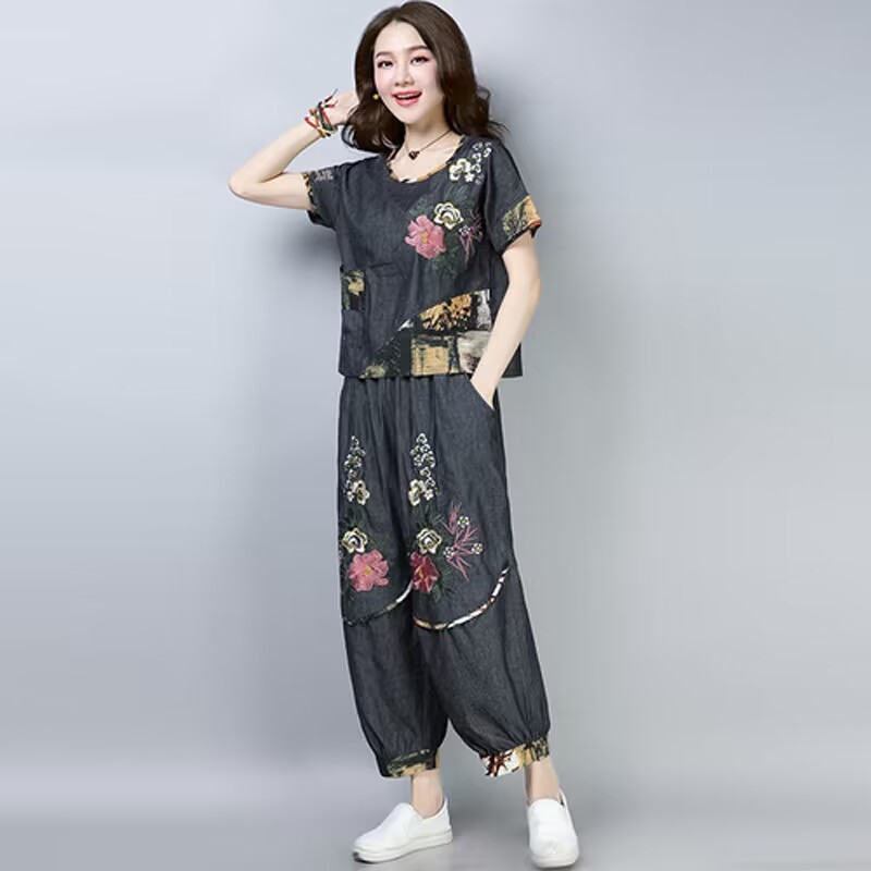에스닉 스타일 플러스 사이즈 여성 정장 여름 신상 스플 - New Ethnic Fashion 리뷰 및 가격