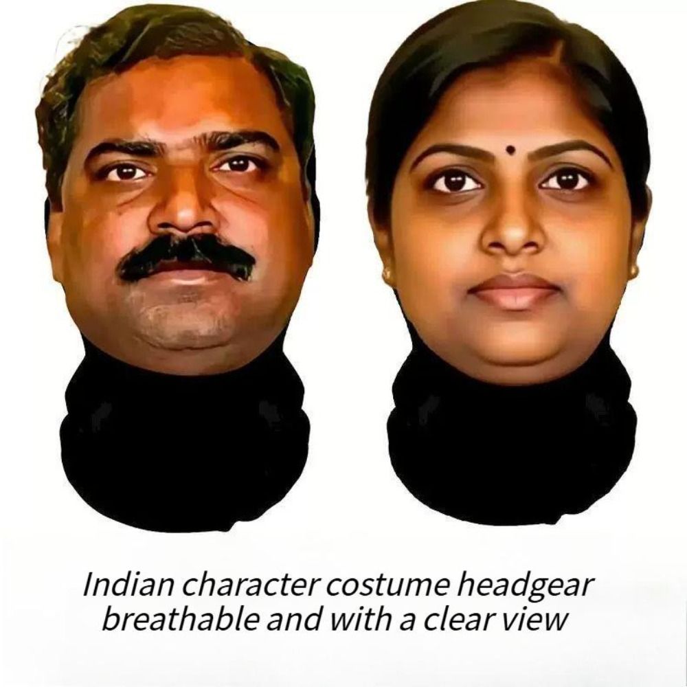재미있는 인도 스타일 마스크 패러디 디자인 참신한 코스 - Ethnic Fashion India 리뷰 및 가격