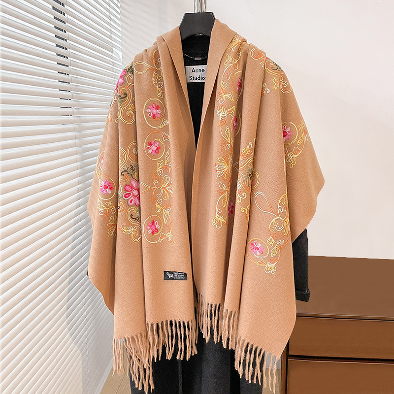 빈티지 에스닉 스타일 자수 망토 머플러 여행용 여성 태 - Go Ethnic Fashion 리뷰 및 가격