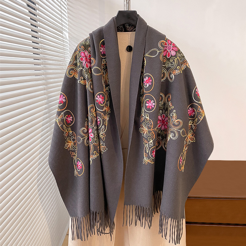 빈티지 에스닉 스타일 자수 망토 머플러 여행용 여성 태 - Go Ethnic Fashion 리뷰 및 가격