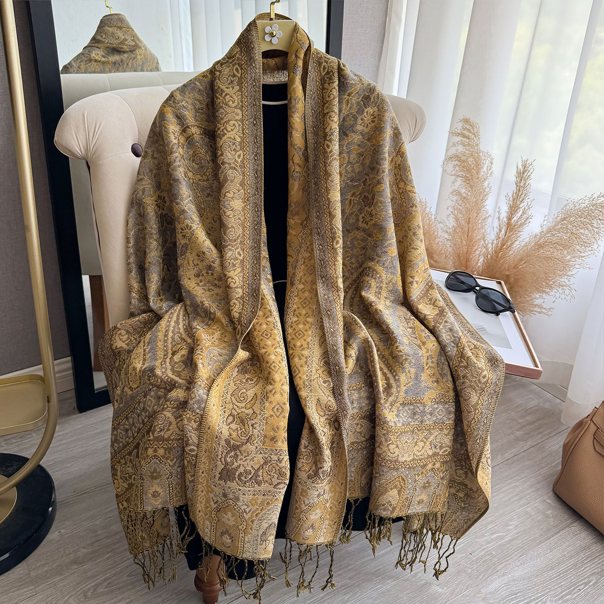 2025 태슬 블랭킷 디자인 에스닉 스타일 두꺼운 파시 - Ethnic Fashion Design 리뷰 및 가격