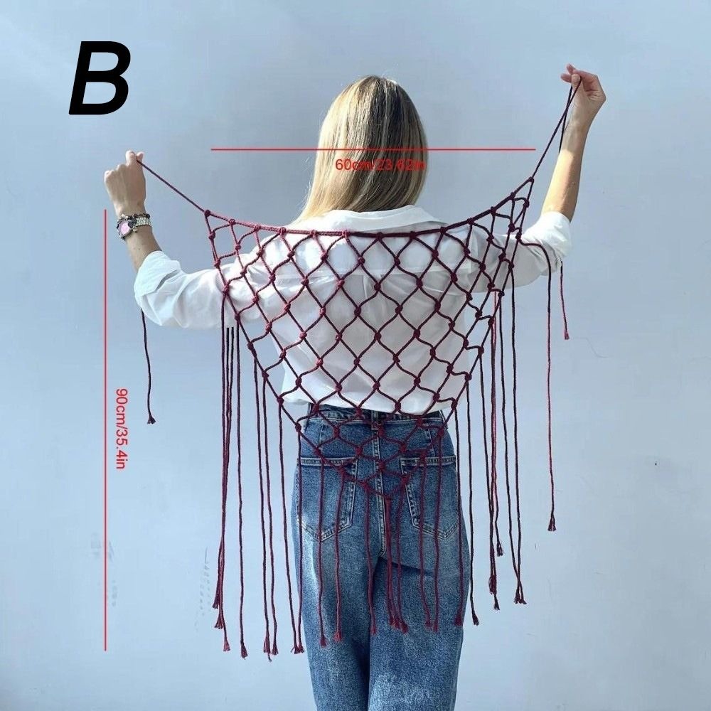 보헤미안 네트 프린지 스카프 숄 장식 태슬 에스닉 디자 - Ethnic Fashion Design 리뷰 및 가격